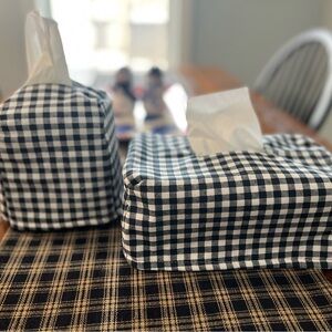 Fabric Gingham Tissue Box Covers